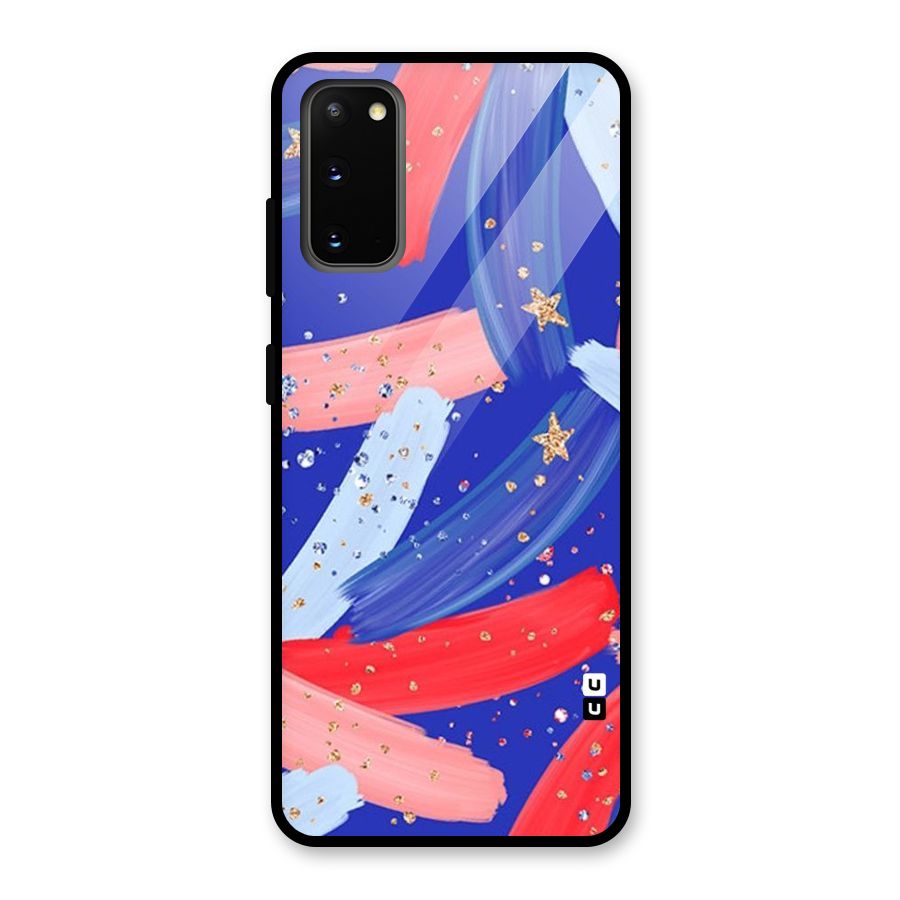 Paint Stars Glass Back Case for Galaxy S20