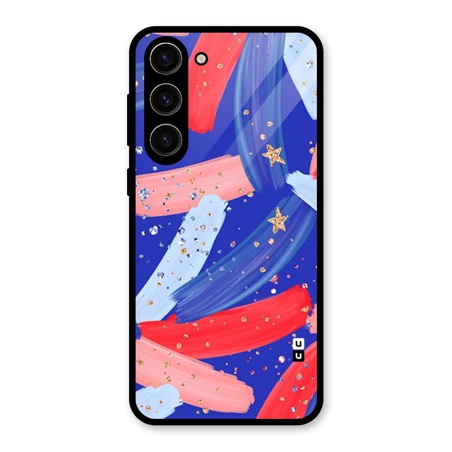 Paint Stars Glass Back Case for Galaxy S23 Plus