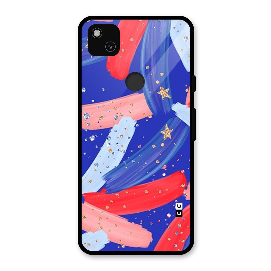 Paint Stars Glass Back Case for Google Pixel 4a