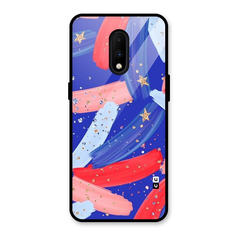 Paint Stars Glass Back Case for OnePlus 7