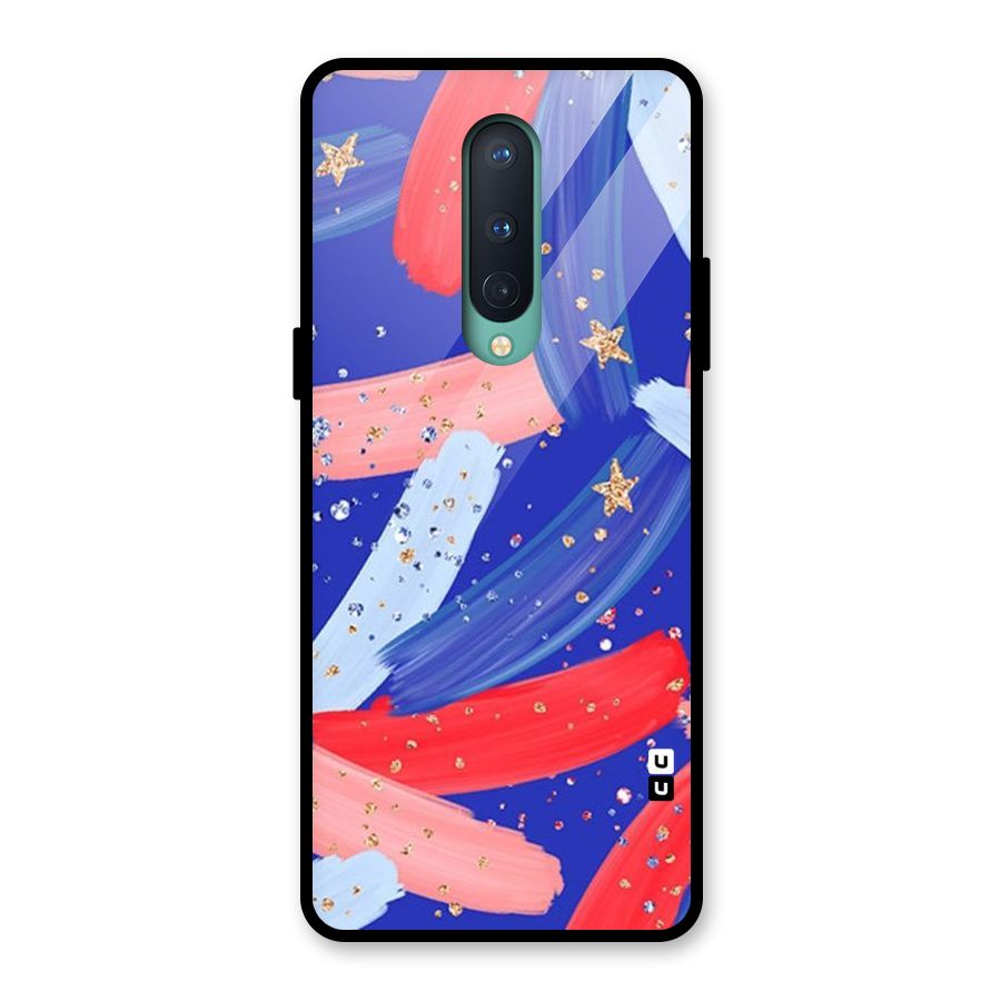 Paint Stars Glass Back Case for OnePlus 8