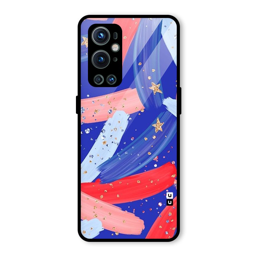 Paint Stars Glass Back Case for OnePlus 9 Pro