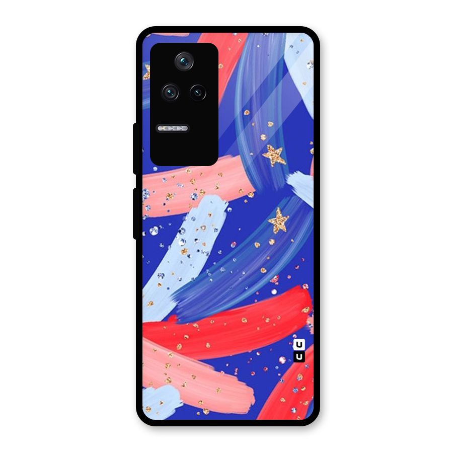 Paint Stars Glass Back Case for Poco F4 5G