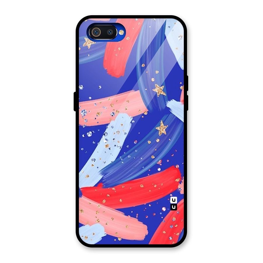 Paint Stars Glass Back Case for Realme C2
