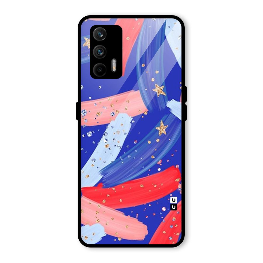 Paint Stars Glass Back Case for Realme GT 5G