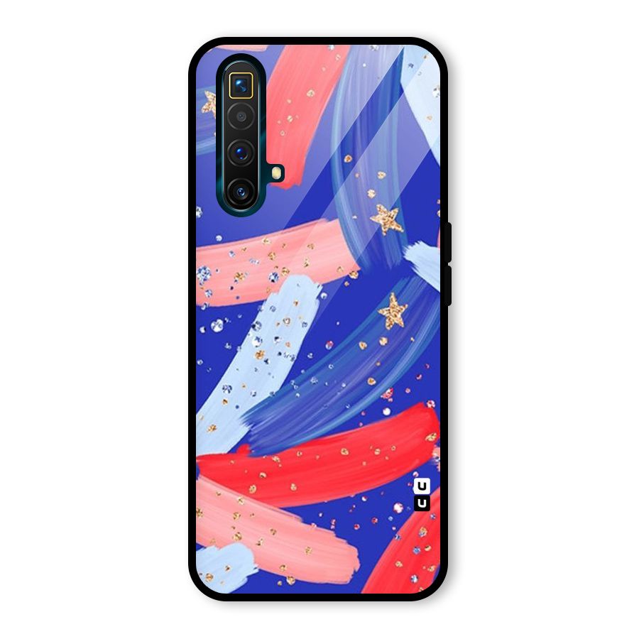 Paint Stars Glass Back Case for Realme X3