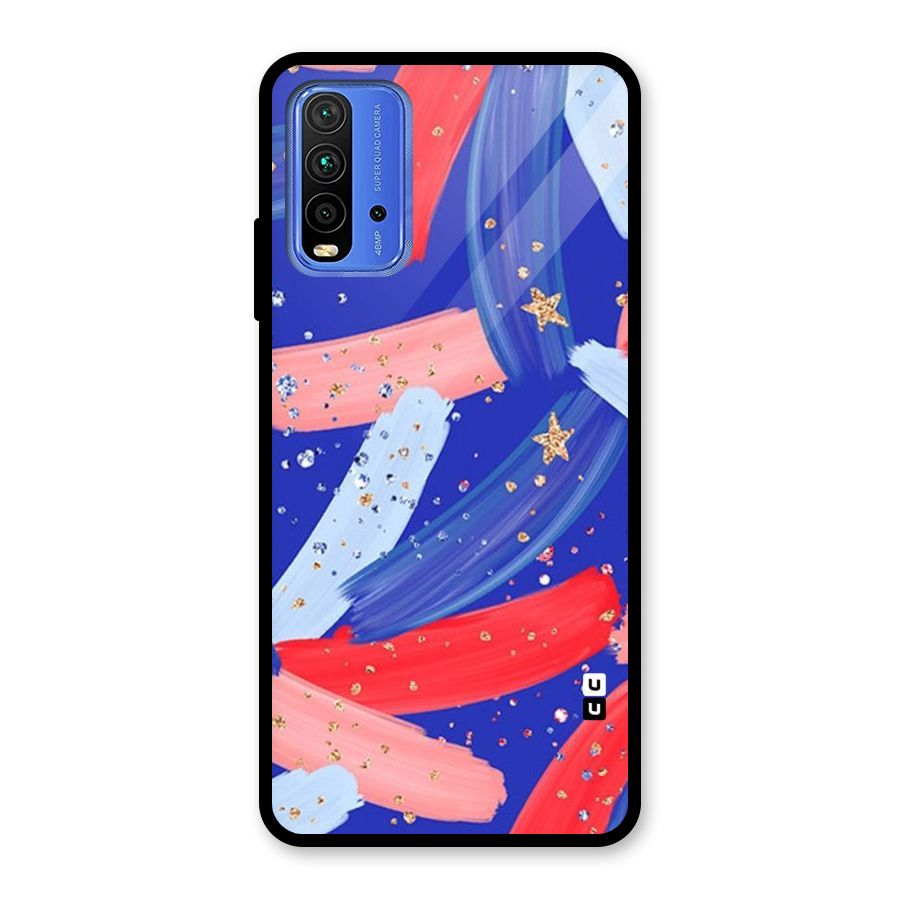 Paint Stars Glass Back Case for Redmi 9 Power