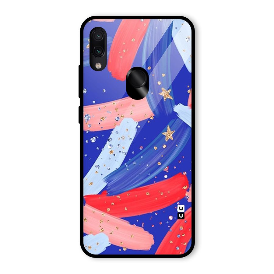Paint Stars Glass Back Case for Redmi Note 7 Pro