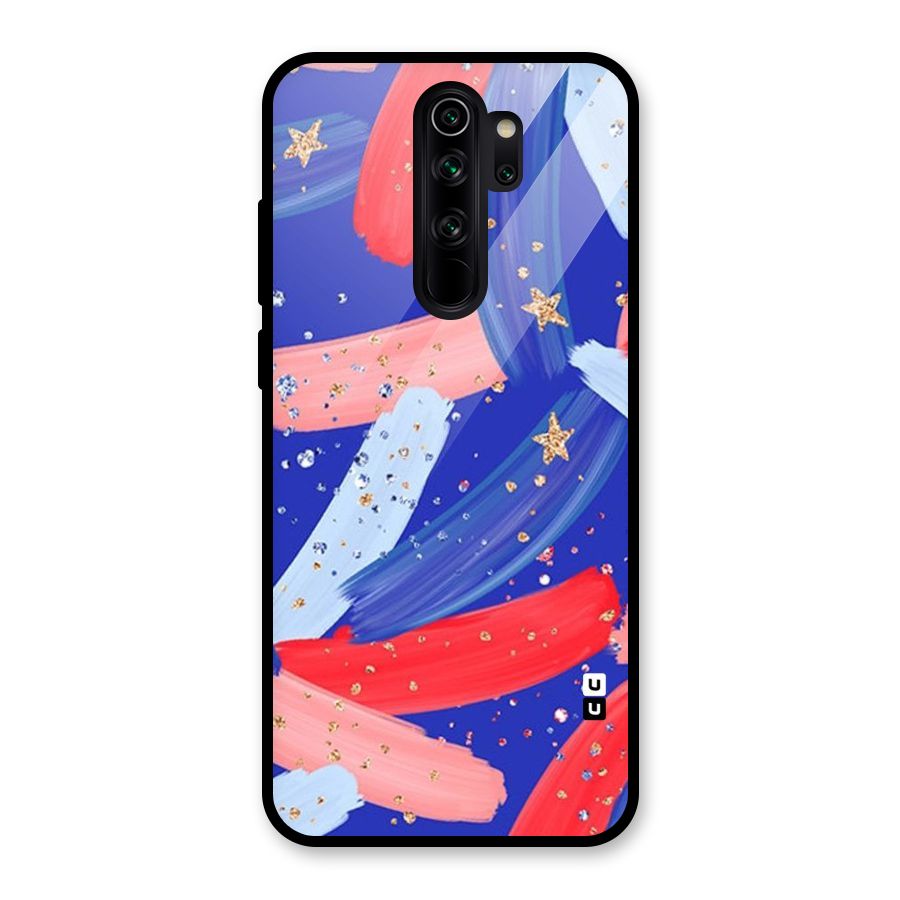 Paint Stars Glass Back Case for Redmi Note 8 Pro