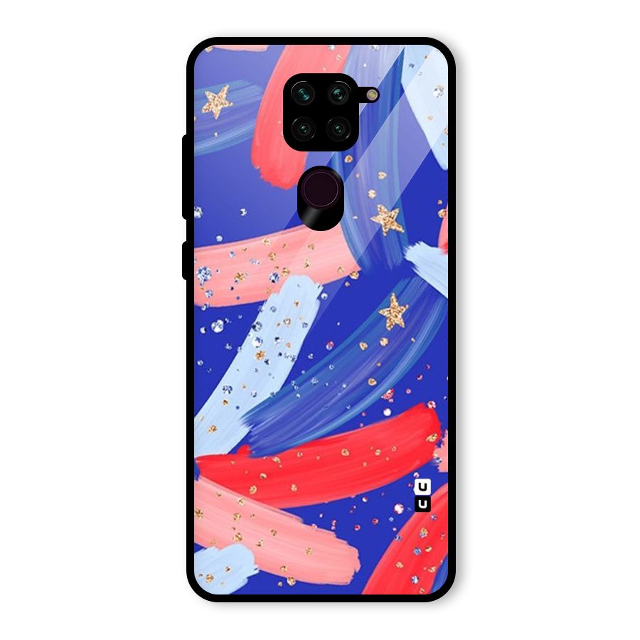 Paint Stars Glass Back Case for Redmi Note 9