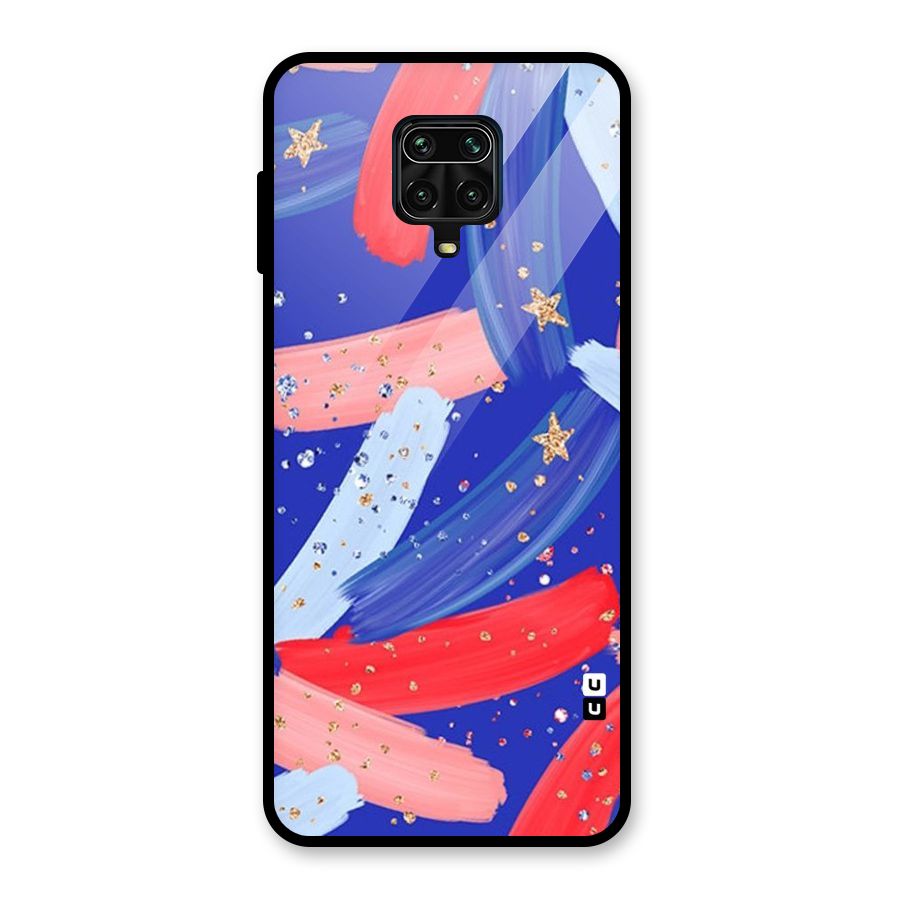 Paint Stars Glass Back Case for Redmi Note 9 Pro