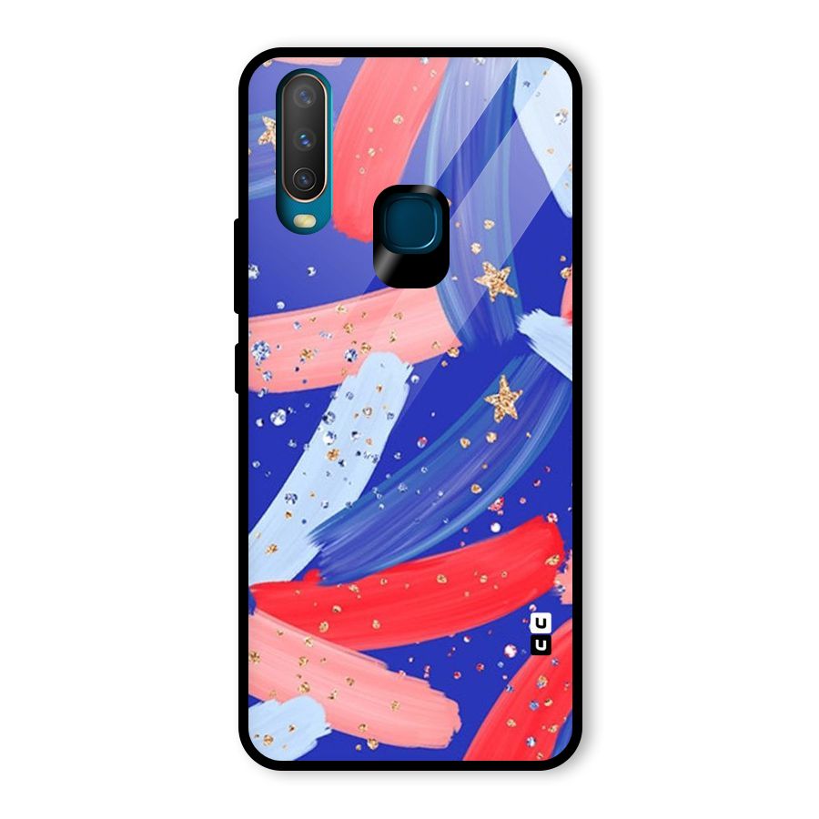 Paint Stars Glass Back Case for Vivo U10