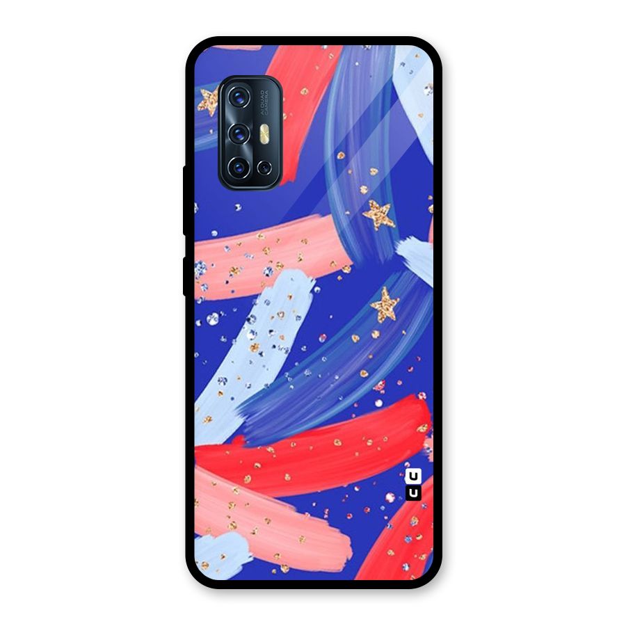 Paint Stars Glass Back Case for Vivo V17