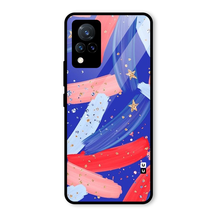 Paint Stars Glass Back Case for Vivo V21 5G