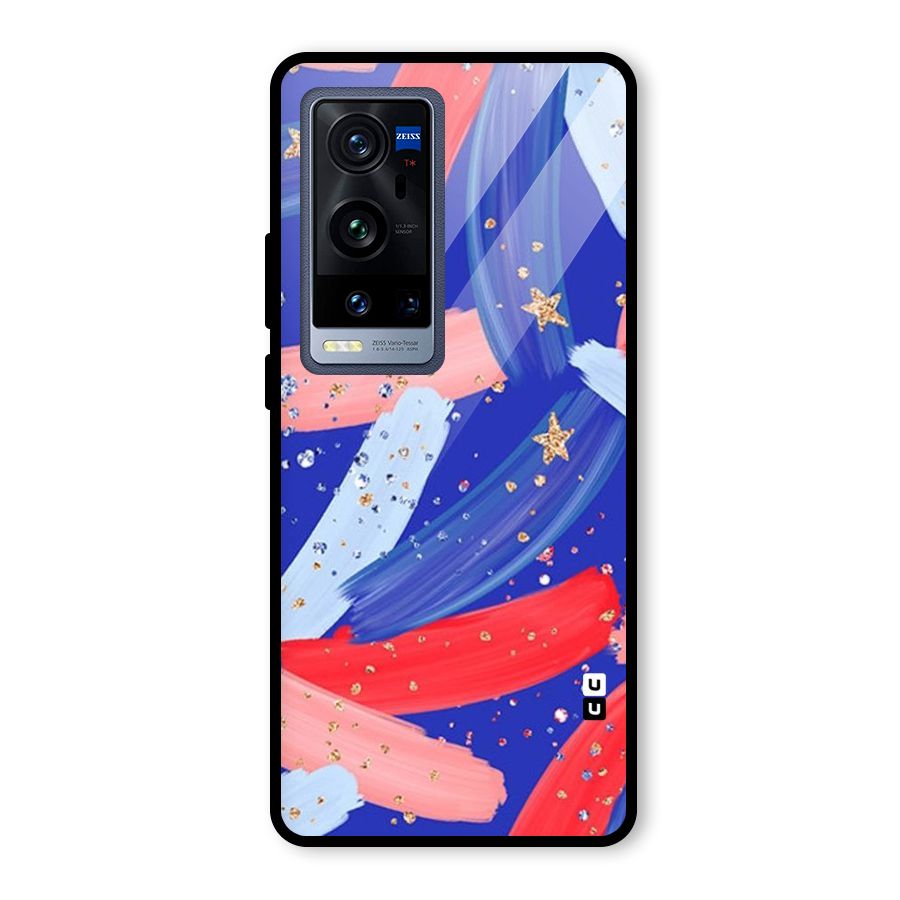 Paint Stars Glass Back Case for Vivo X60 Pro Plus
