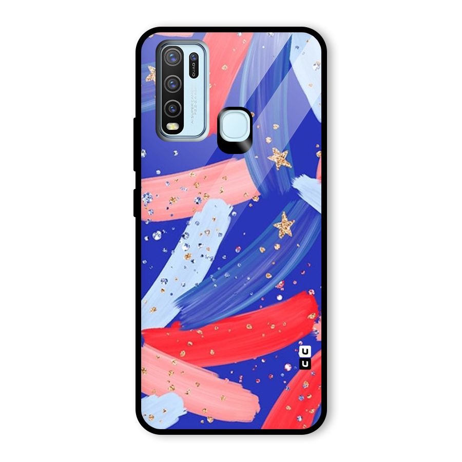 Paint Stars Glass Back Case for Vivo Y30