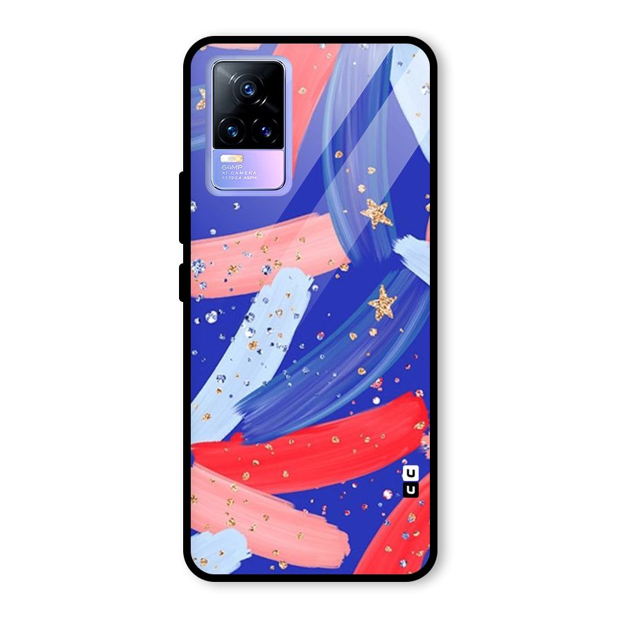 Paint Stars Glass Back Case for Vivo Y73