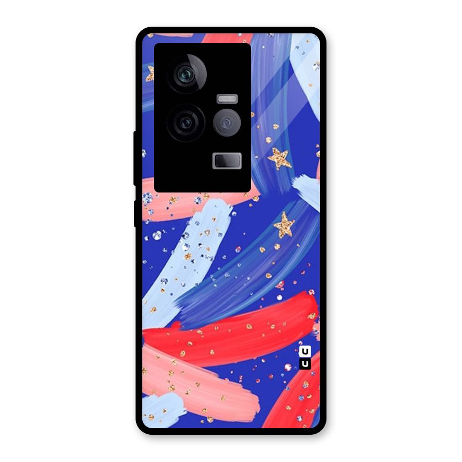 Paint Stars Glass Back Case for Vivo iQOO 11 5G