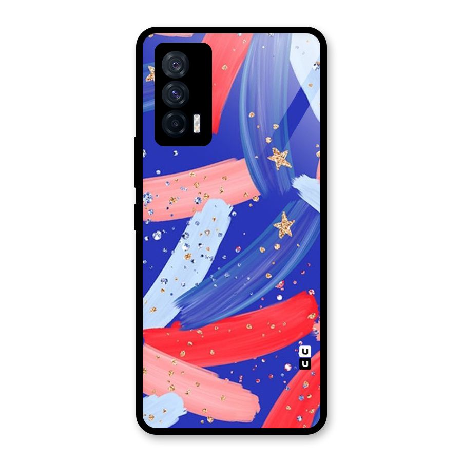 Paint Stars Glass Back Case for Vivo iQOO 7 5G