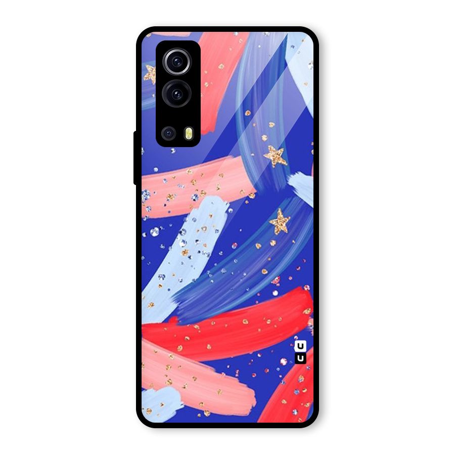 Paint Stars Glass Back Case for Vivo iQOO Z3