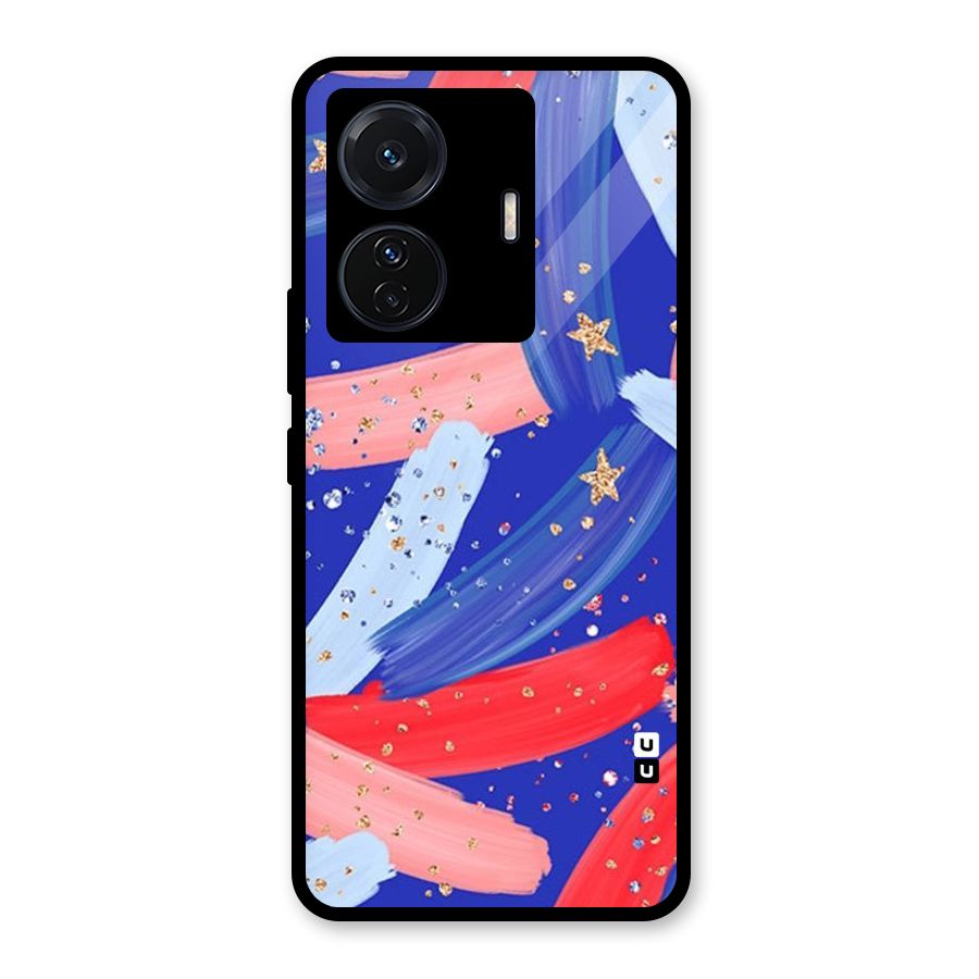 Paint Stars Glass Back Case for Vivo iQOO Z6 Pro