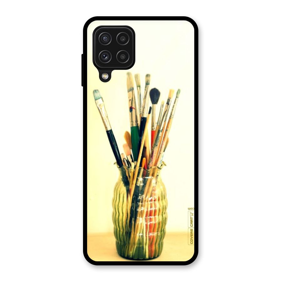 Paint Vass Glass Back Case for Galaxy A22 4G