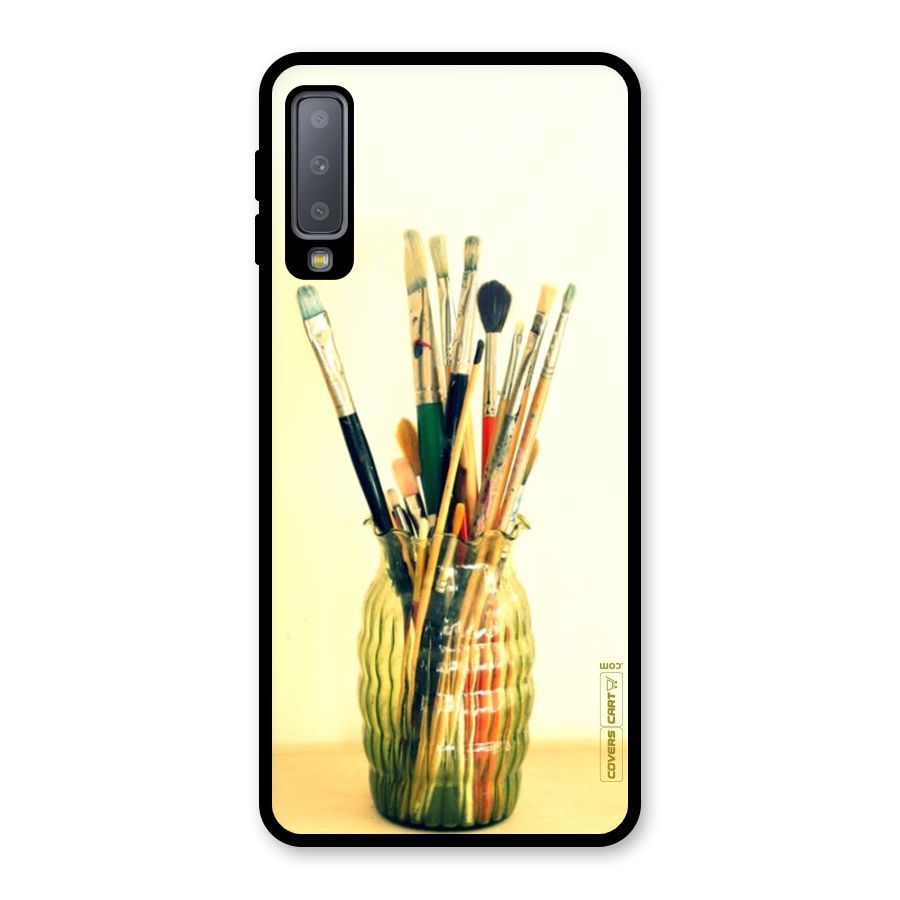 Paint Vass Glass Back Case for Galaxy A7 (2018)