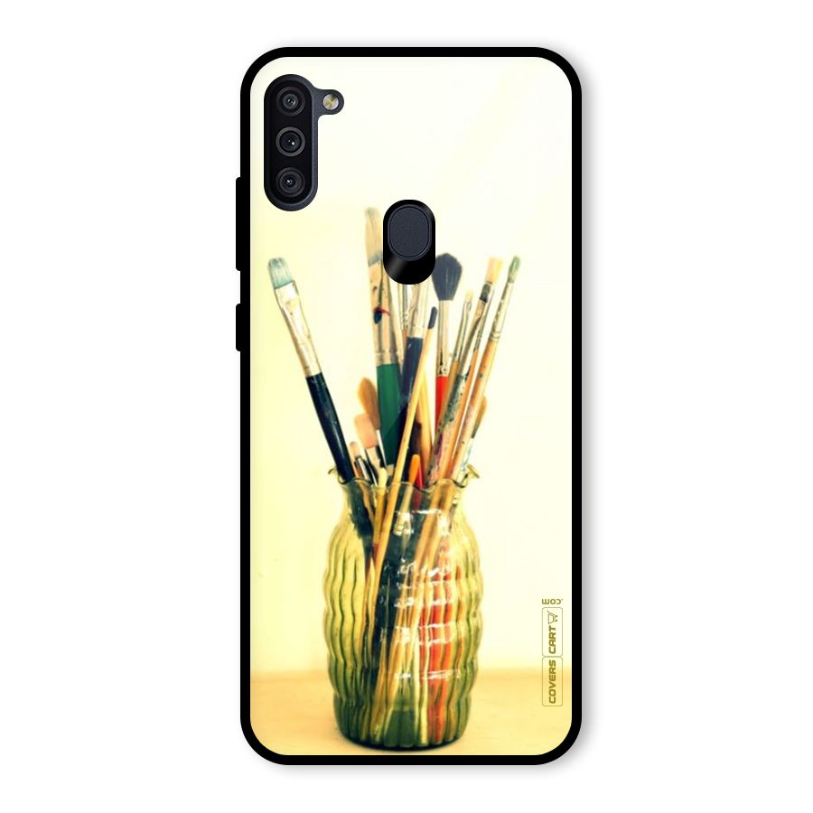 Paint Vass Glass Back Case for Galaxy M11