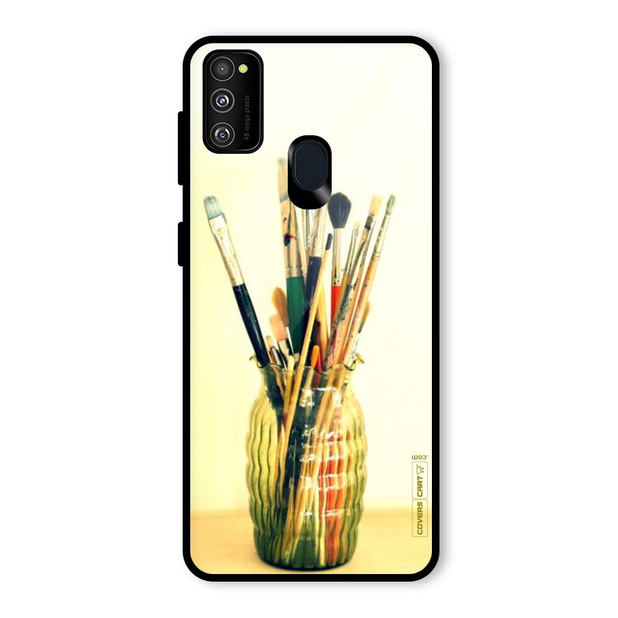 Paint Vass Glass Back Case for Galaxy M30s