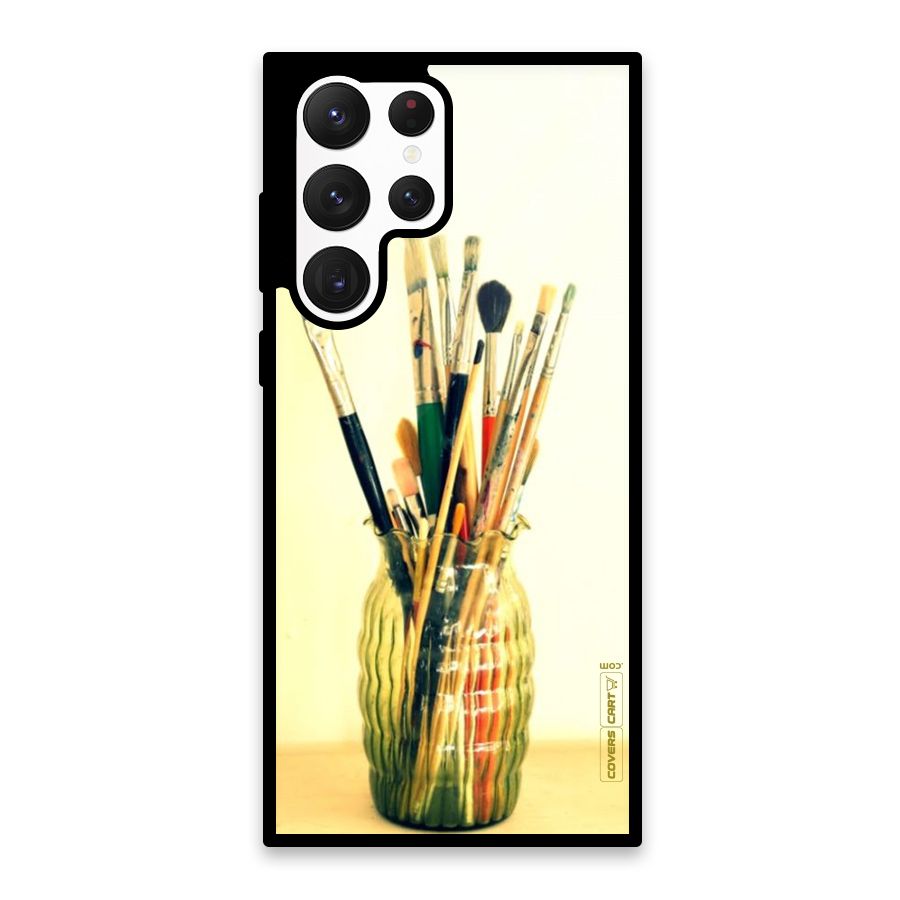 Paint Vass Glass Back Case for Galaxy S22 Ultra 5G