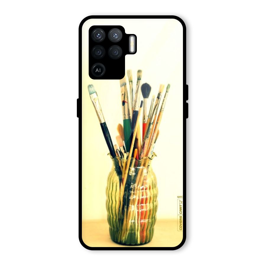Paint Vass Glass Back Case for Oppo F19 Pro