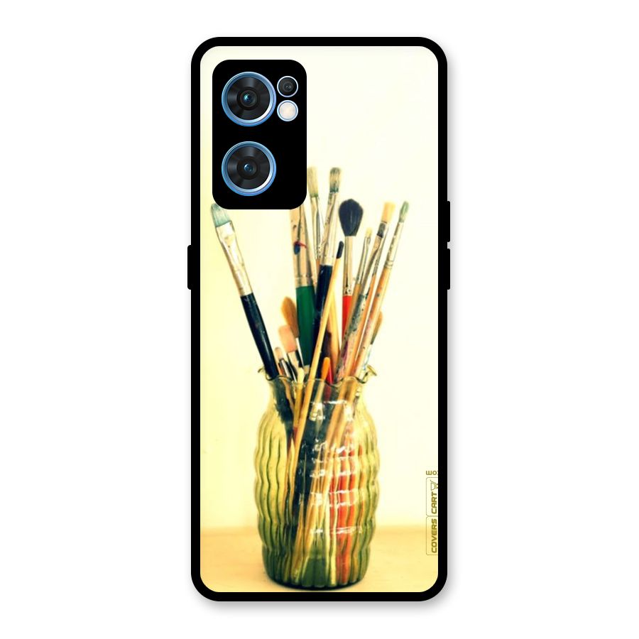 Paint Vass Glass Back Case for Oppo Reno7 5G