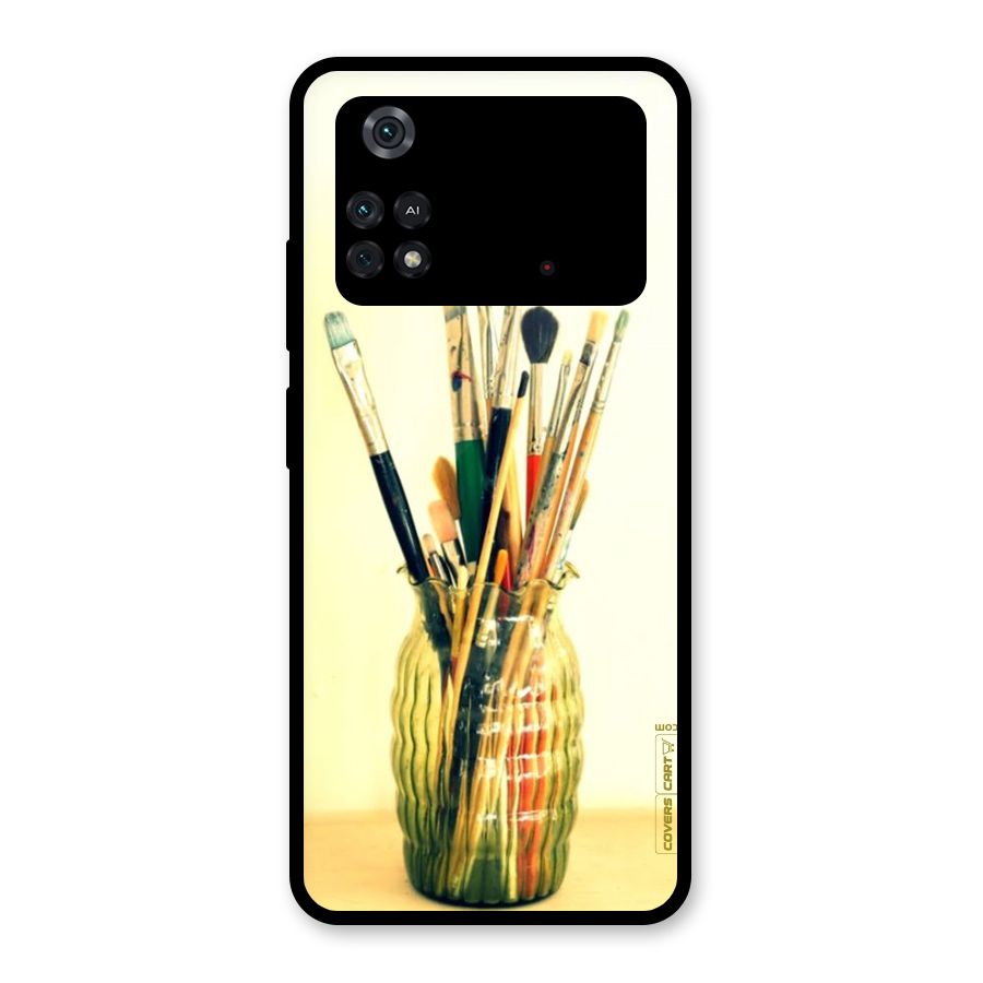Paint Vass Glass Back Case for Poco M4 Pro 4G