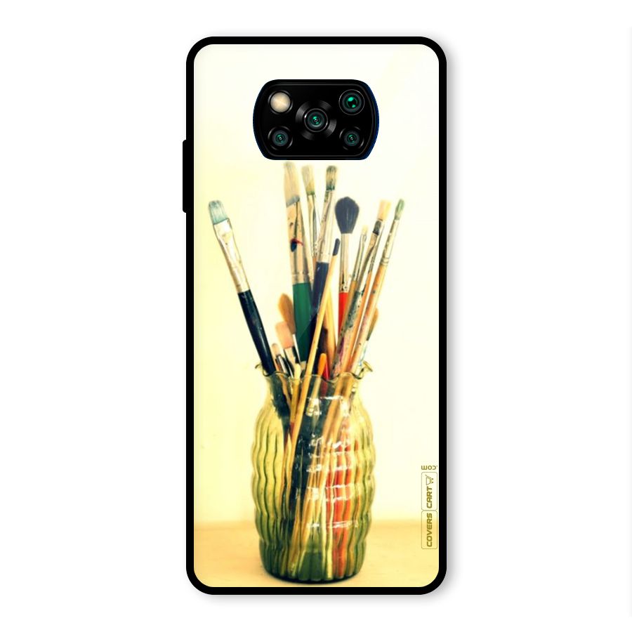 Paint Vass Glass Back Case for Poco X3 Pro