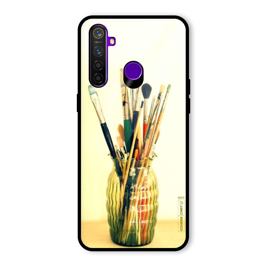 Paint Vass Glass Back Case for Realme 5 Pro