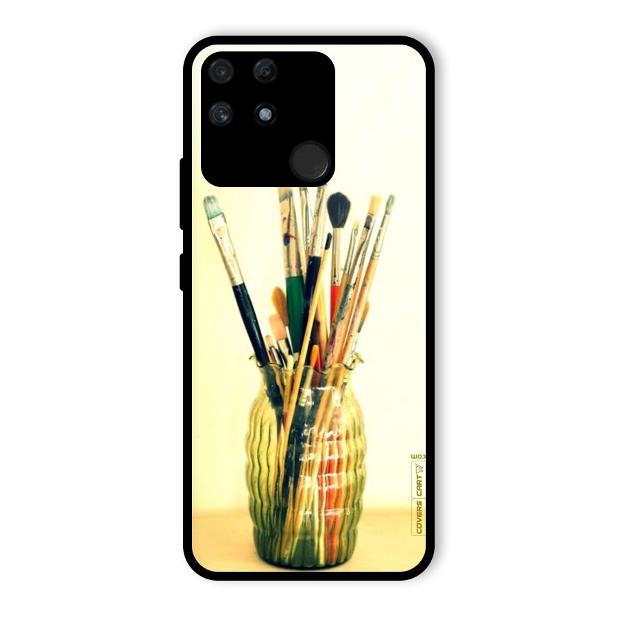 Paint Vass Glass Back Case for Realme Narzo 50A