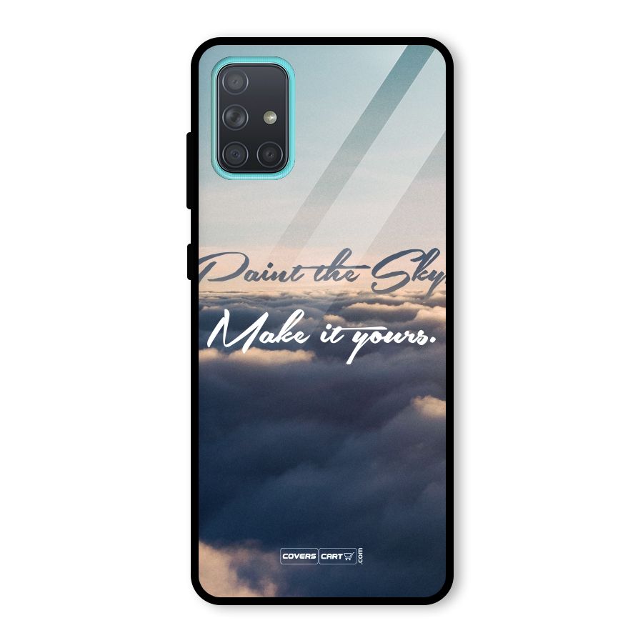 Paint the Sky Glass Back Case for Galaxy A71