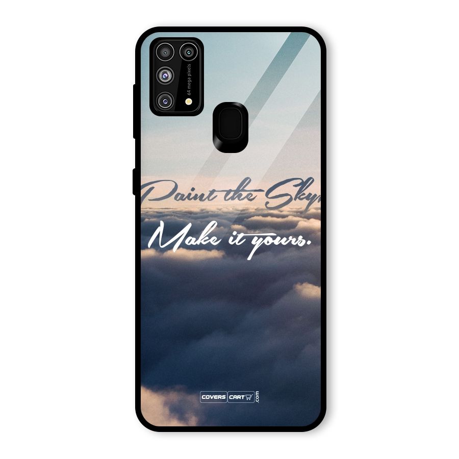 Paint the Sky Glass Back Case for Galaxy F41
