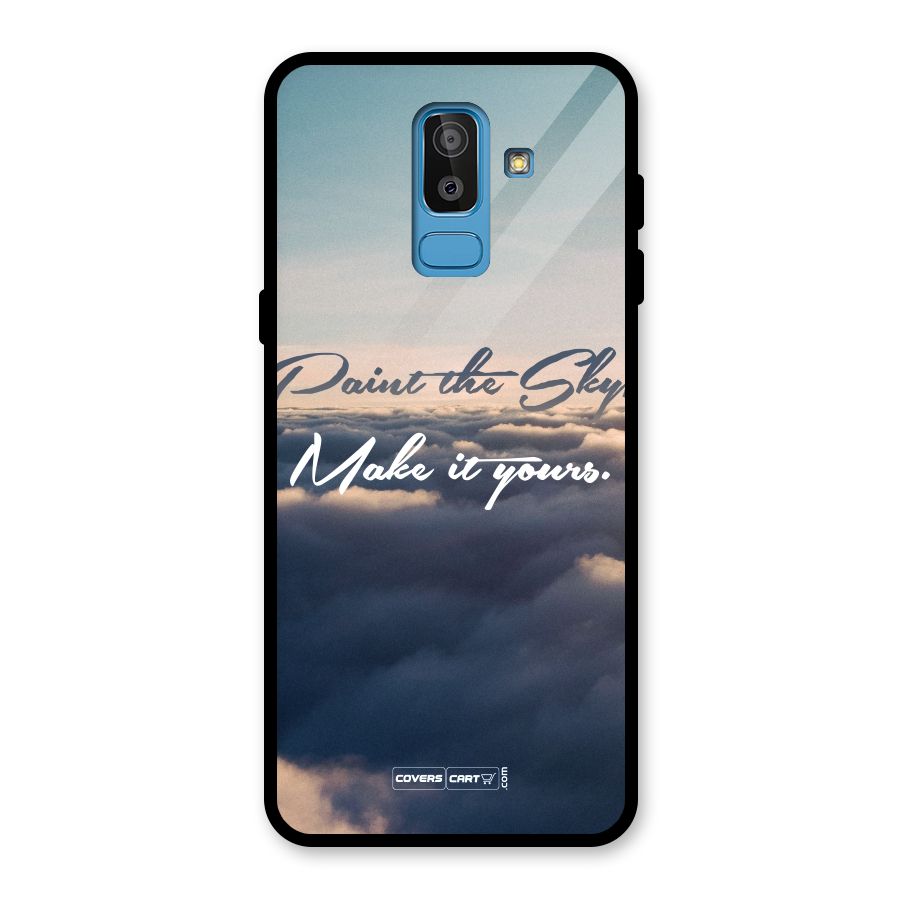 Paint the Sky Glass Back Case for Galaxy J8