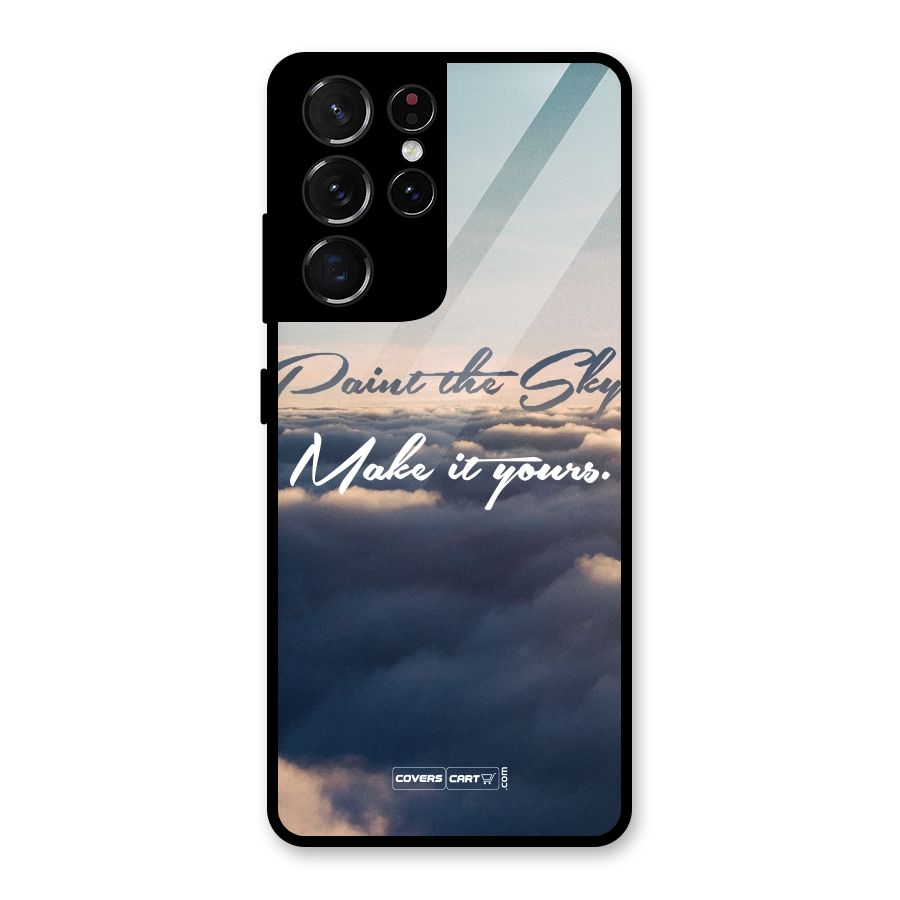 Paint the Sky Glass Back Case for Galaxy S21 Ultra 5G