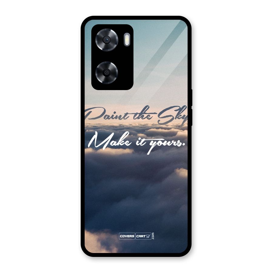 Paint the Sky Glass Back Case for Oppo A57 2022