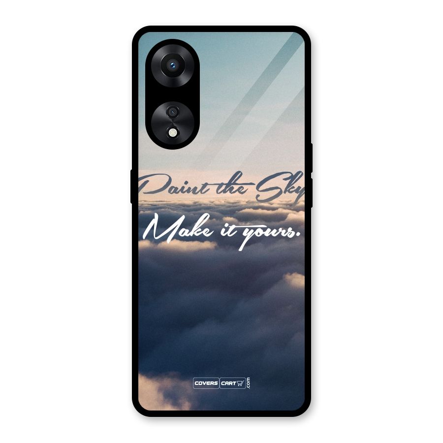 Paint the Sky Glass Back Case for Oppo A78