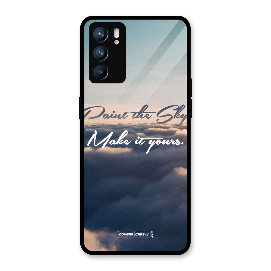 Paint the Sky Glass Back Case for Oppo Reno6 5G