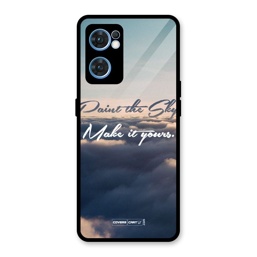 Paint the Sky Glass Back Case for Oppo Reno7 5G