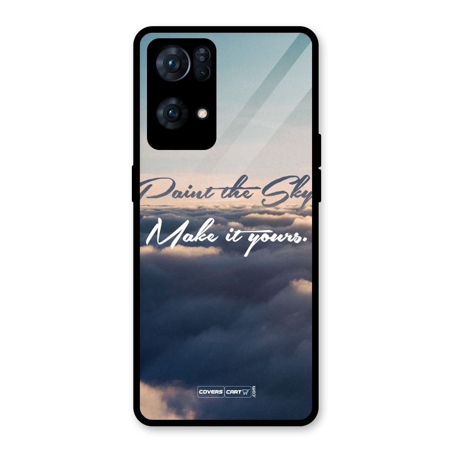 Paint the Sky Glass Back Case for Oppo Reno7 Pro 5G
