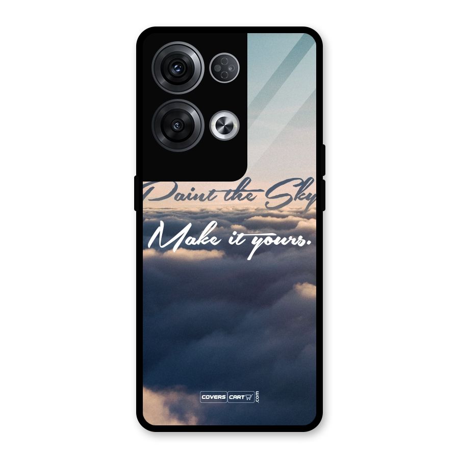 Paint the Sky Glass Back Case for Oppo Reno8 Pro 5G