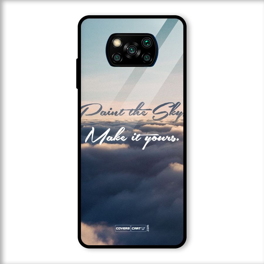 Paint the Sky Glass Back Case for Poco X3
