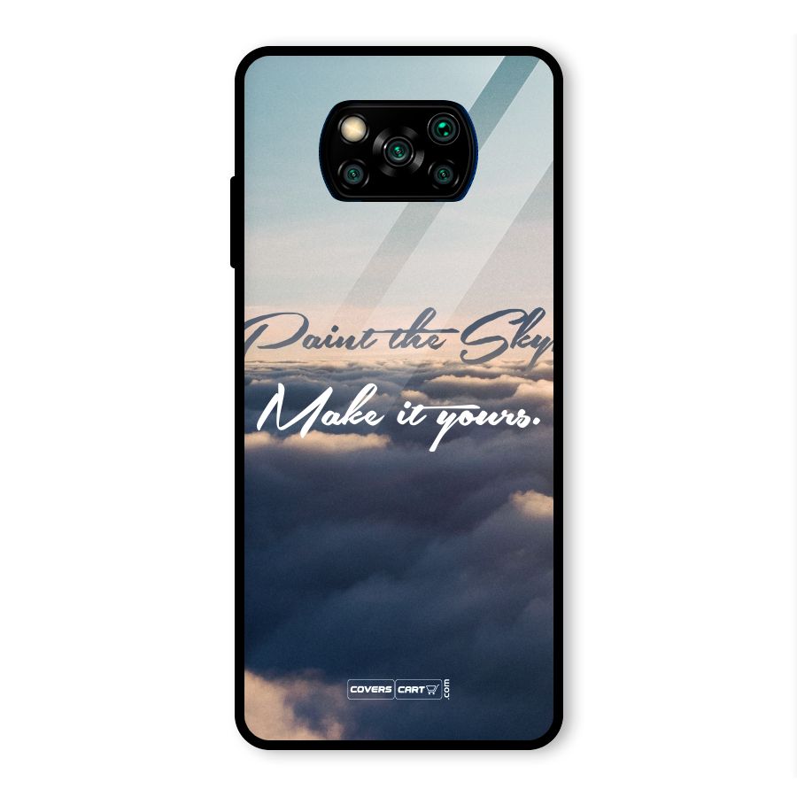 Paint the Sky Glass Back Case for Poco X3 Pro