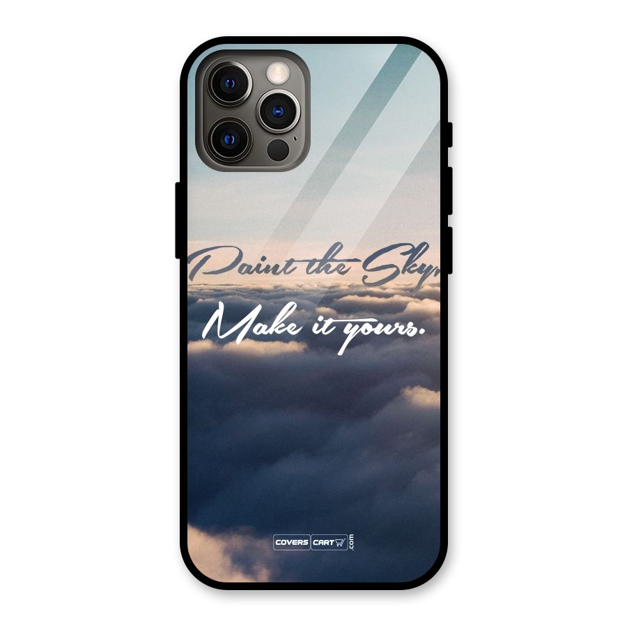 Paint the Sky Glass Back Case for iPhone 12 Pro
