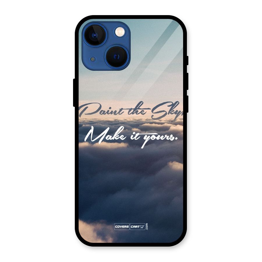 Paint the Sky Glass Back Case for iPhone 13 Mini